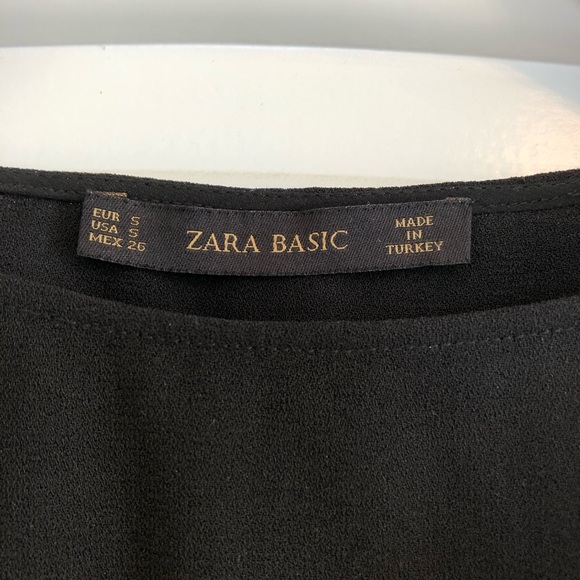 🌈 6/$60, Zara Batwing Sleeve Top, Black, Small - Picture 3 of 6